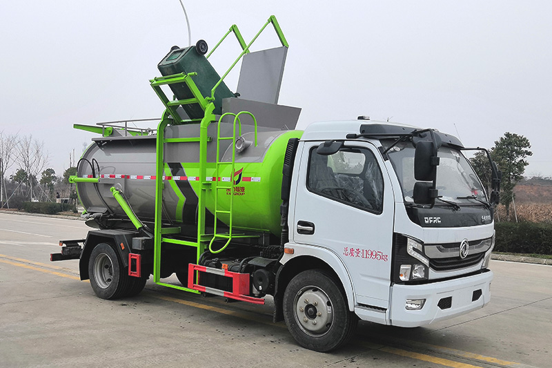 東風(fēng)大福瑞卡餐廚垃圾車(chē) 8方-圓罐