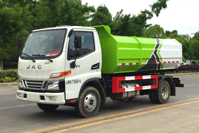 江淮駿鈴V3側裝掛桶自卸式垃圾車 5方