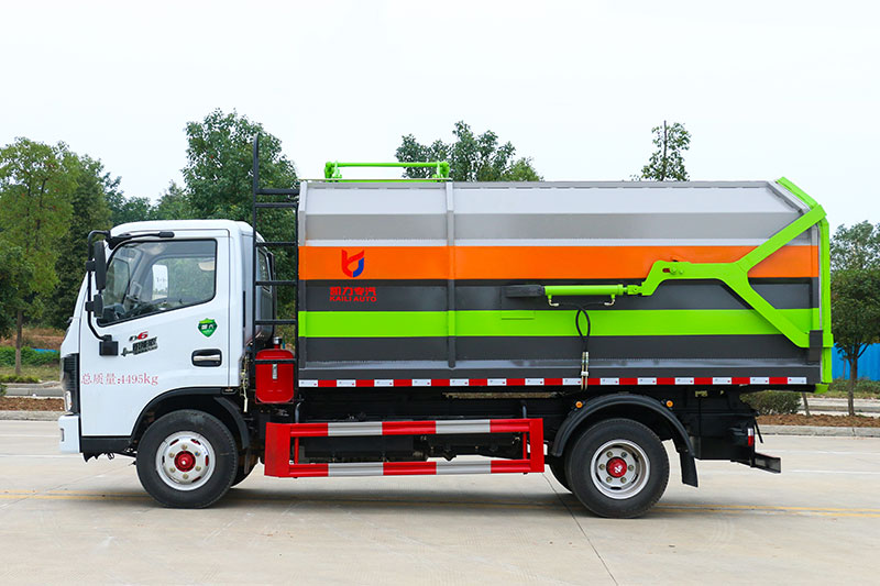 東風D6側裝掛桶自卸式垃圾車 10.5方