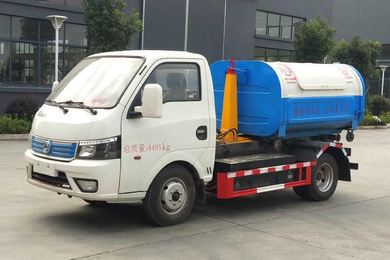 東風電動勾臂垃圾車 3方生活垃圾箱