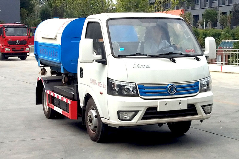東風電動勾臂垃圾車 3方生活垃圾箱