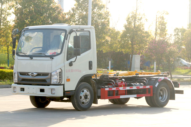 福田H2套臂垃圾車 5方生活、建筑垃圾箱