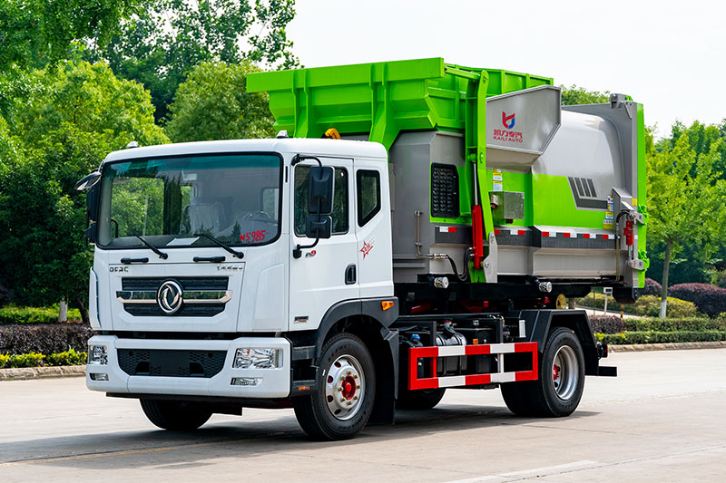 東風D9套臂垃圾車 12方建筑垃圾箱  移動壓縮垃圾站
