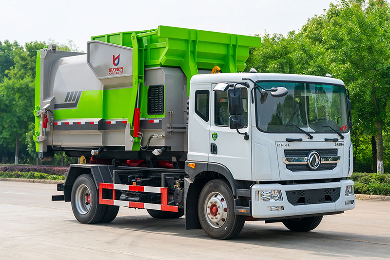 東風D9套臂垃圾車 12方建筑垃圾箱  移動壓縮垃圾站